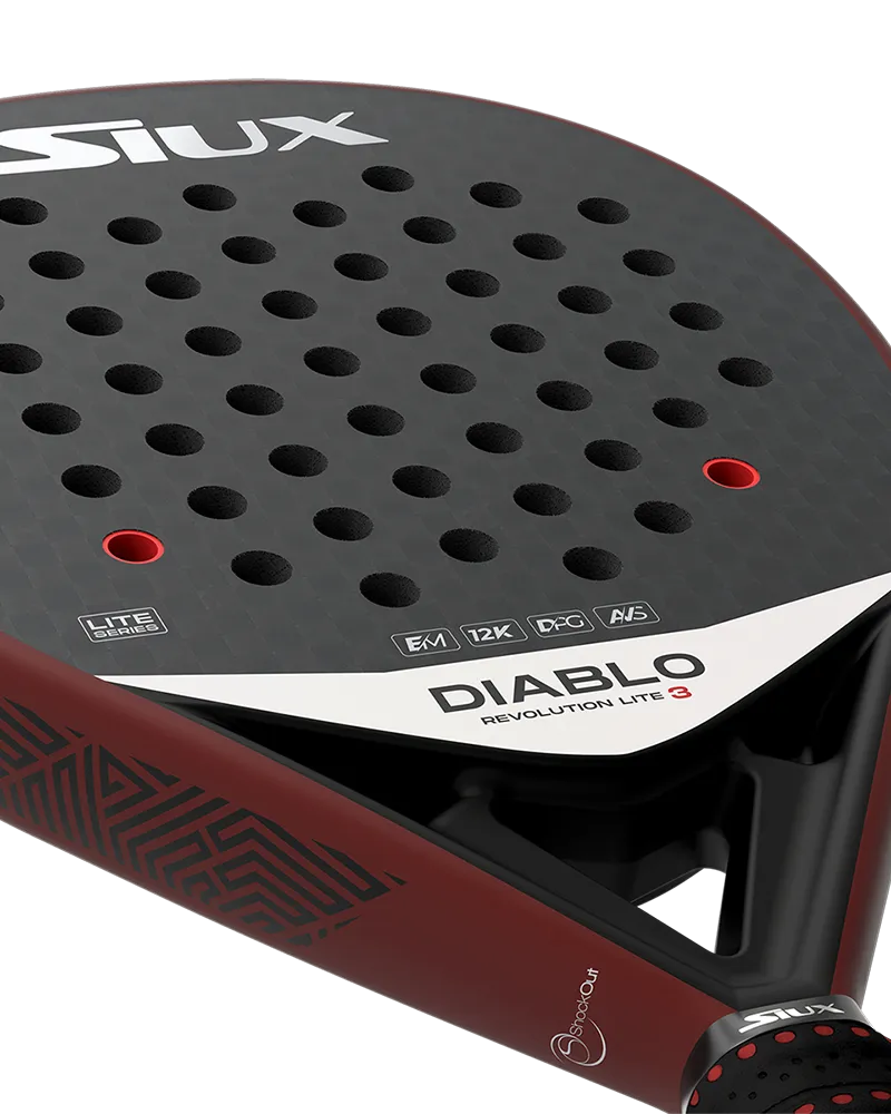 Siux Diablo Revolution Lite 3 Padel Racket which is available for sale at GSM Sports