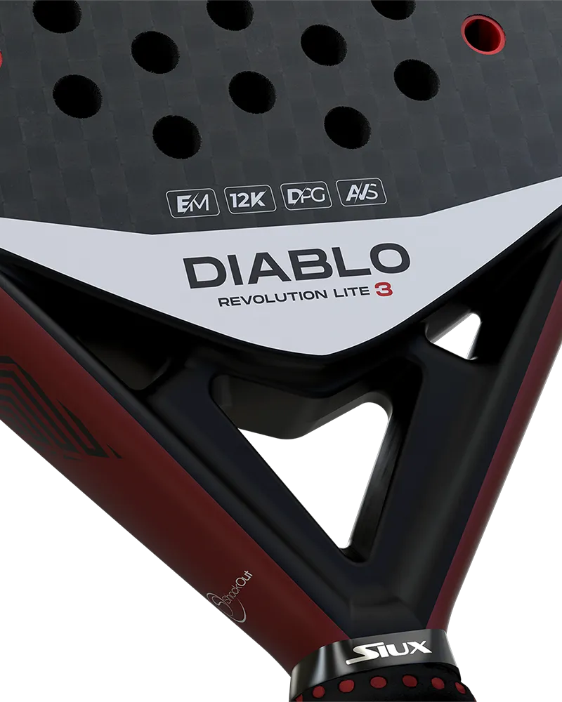 Siux Diablo Revolution Lite 3 Padel Racket which is available for sale at GSM Sports