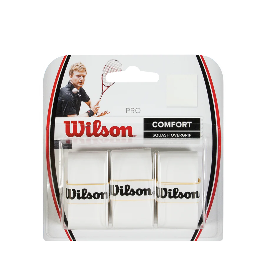 Wilson Pro Overgrip Squash Grip - White which is available for sale at GSM Sports