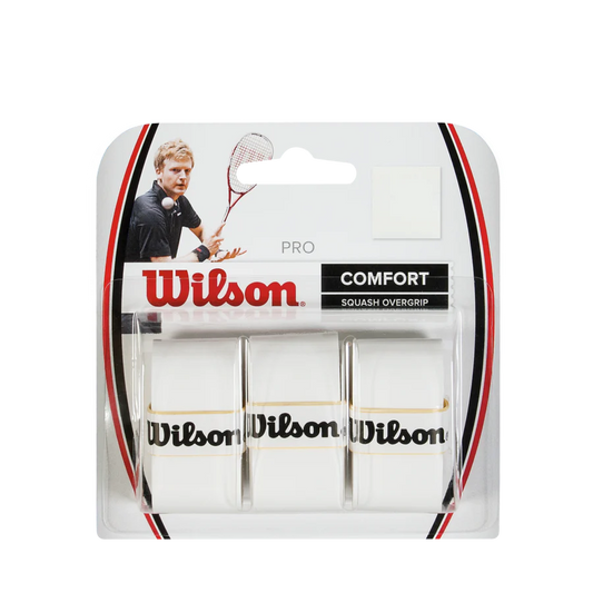 Wilson Pro Overgrip Squash Grip - White which is available for sale at GSM Sports