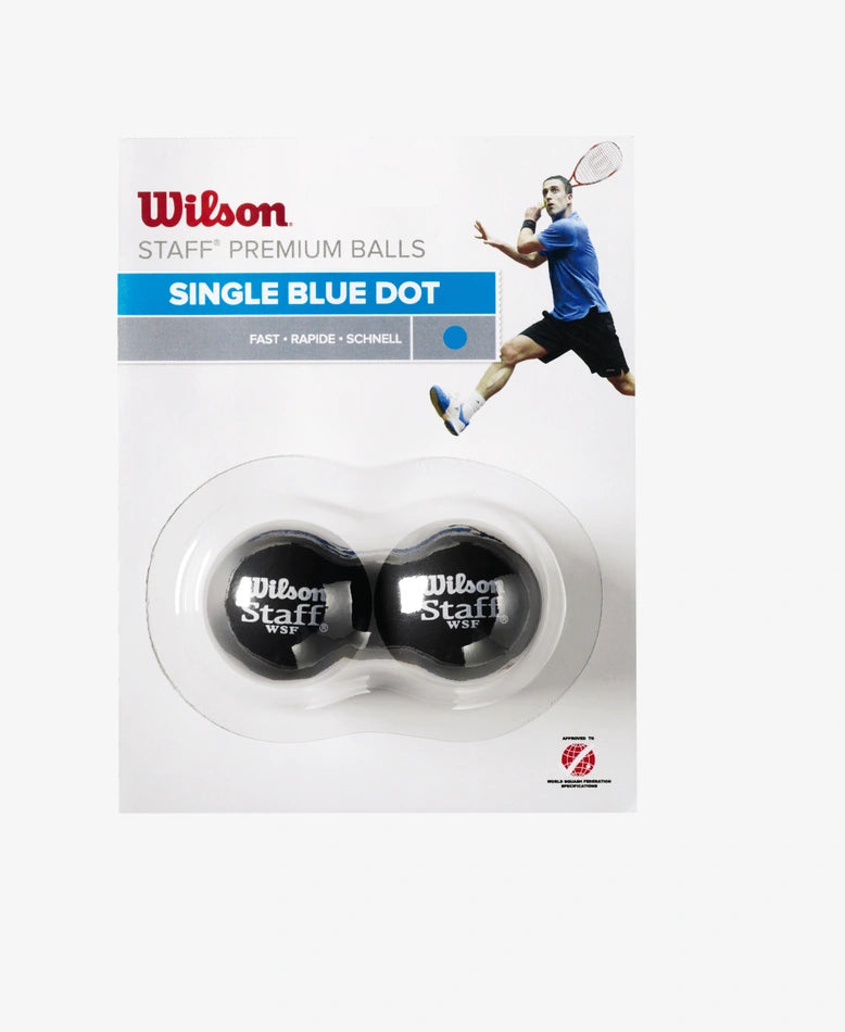 Wilson Staff Squash 2 Blue Dot - Squash Ball which is available for sale at GSM Sports