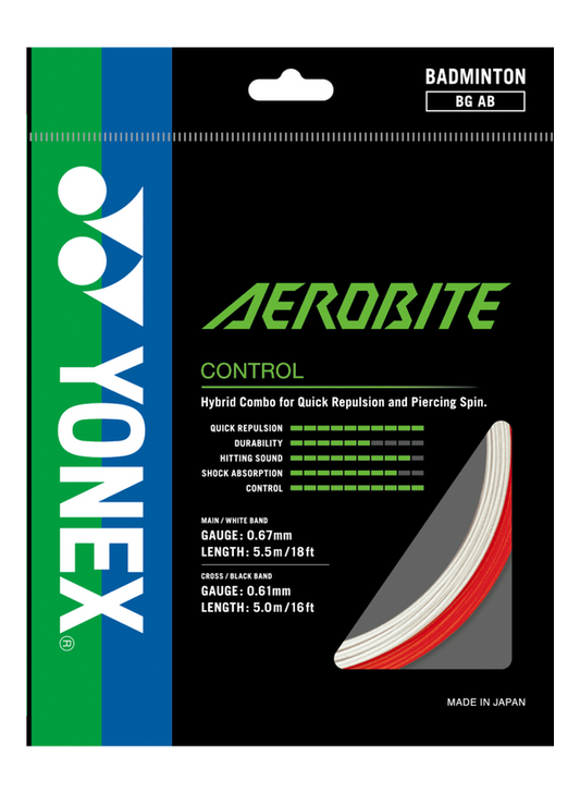 Yonex Aerobite 2 200MG Badminton String Set which is available for sale at GSM Sports