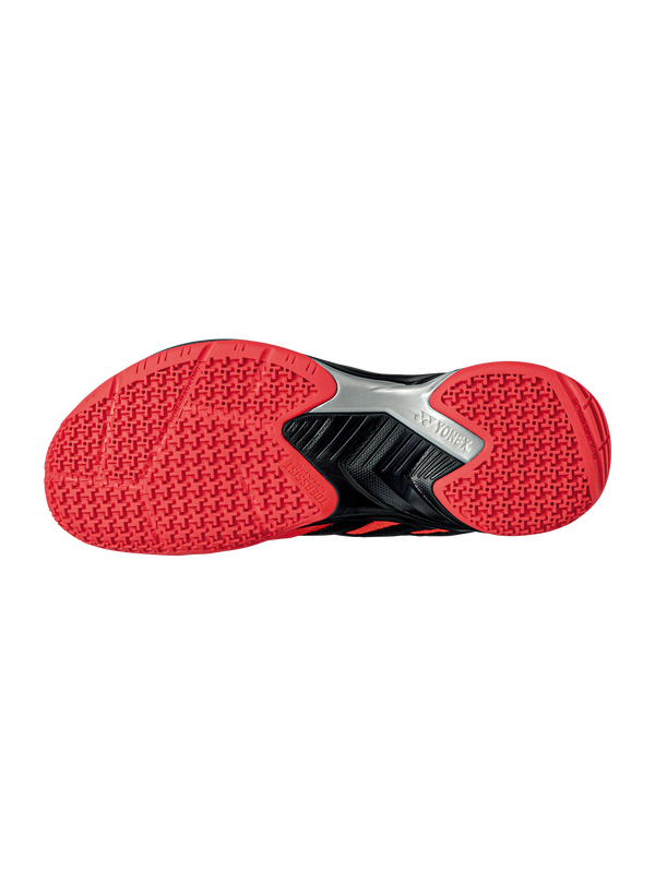 Yonex Power Cushion Cascade Accel Badminton Shoes - Red Black which is available for sale at GSM Sports