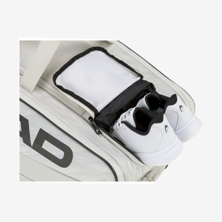 The Head Pro X Padel Bag in off white which is available for sale at GSM Sports.