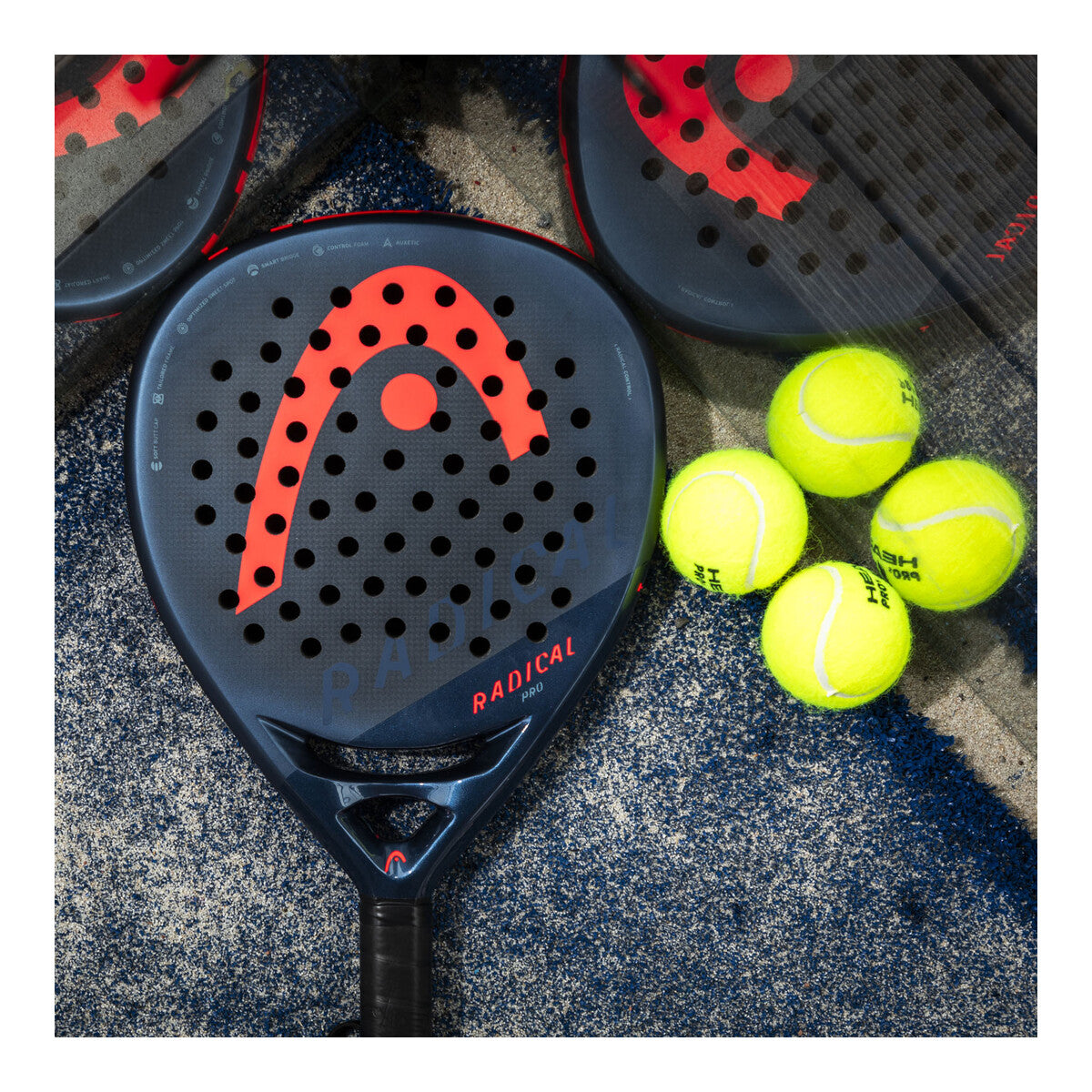 Head Radical Pro Padel Racquet which is available for sale at GSM Sports