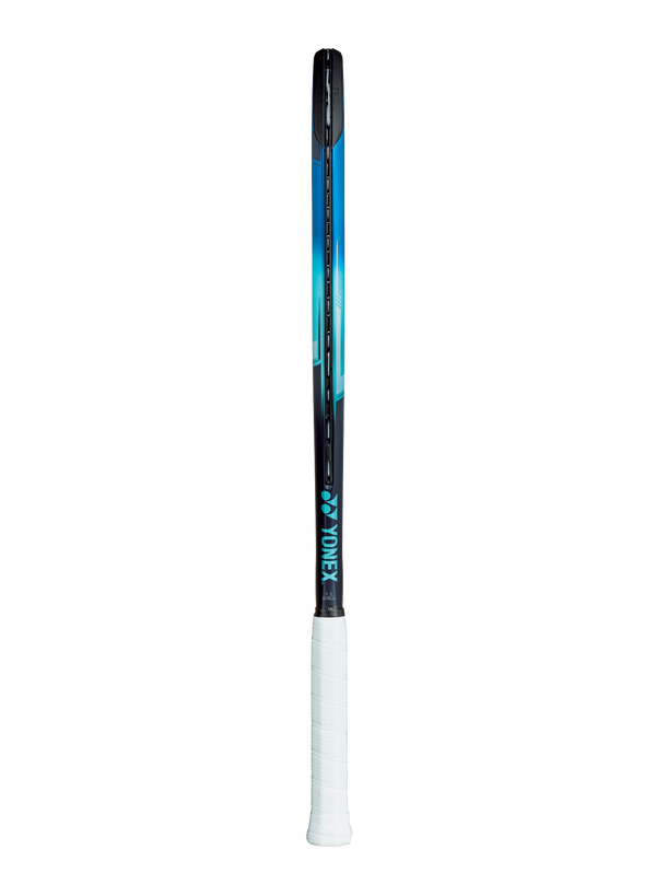 The Yonex EZONE 105 Tennis Racket in sky blue colour which is available for sale at GSM Sports.