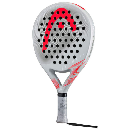 The Head Zephyr UL 2023 Padel Racket in grey and red colour which is available for sale at GSM Sports.  