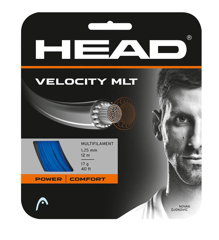 A set of Head Velocity MLT Tennis String for sale at GSM Sports in Blue