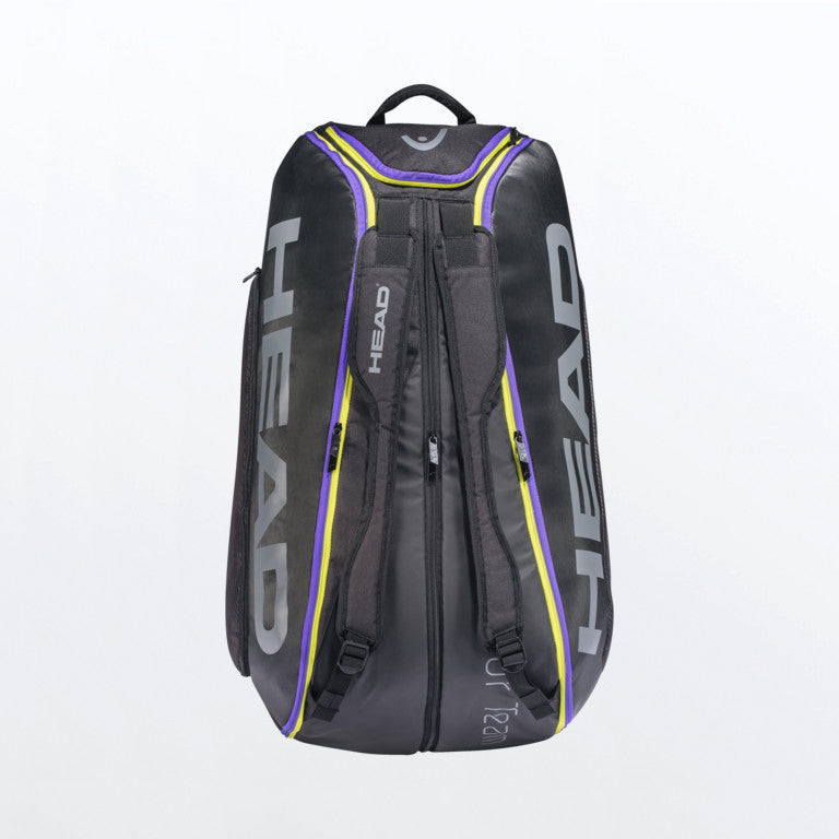 Head Tour Team Monstercombi Tennis Bag which holds 12 tennis rackets is for sale at GSM Sports in black