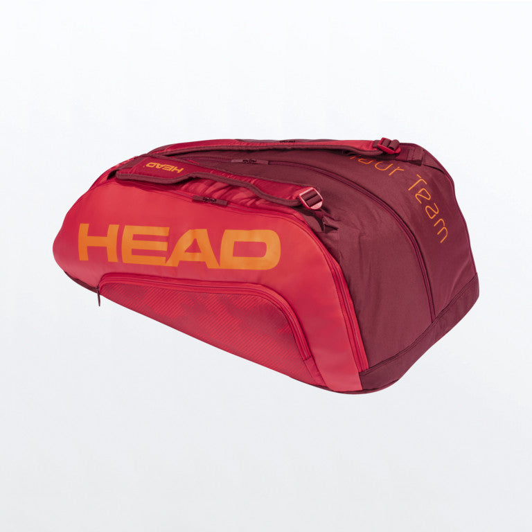 Head Tour Team Monstercombi Tennis Bag which holds 12 tennis rackets is for sale at GSM Sports in red