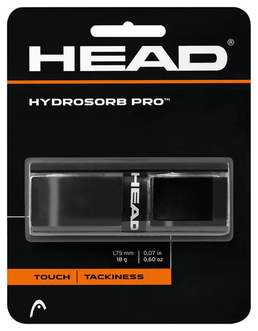 Head Hydrosorb Pro Tennis replacement grip in black for sale at GSM Sports