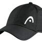 Head Pro Player Cap in Black for sale at GSM Sports