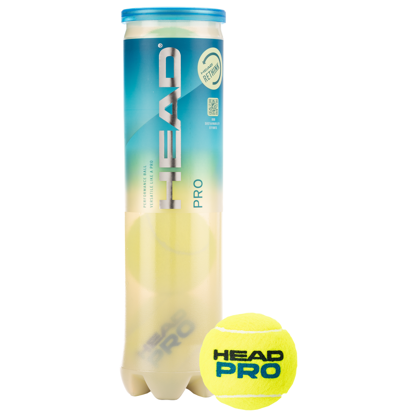 A Pack of Head Pro Tennis Balls containing 4 balls for sale at GSM Sports