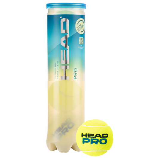 A Pack of Head Pro Tennis Balls containing 4 balls for sale at GSM Sports