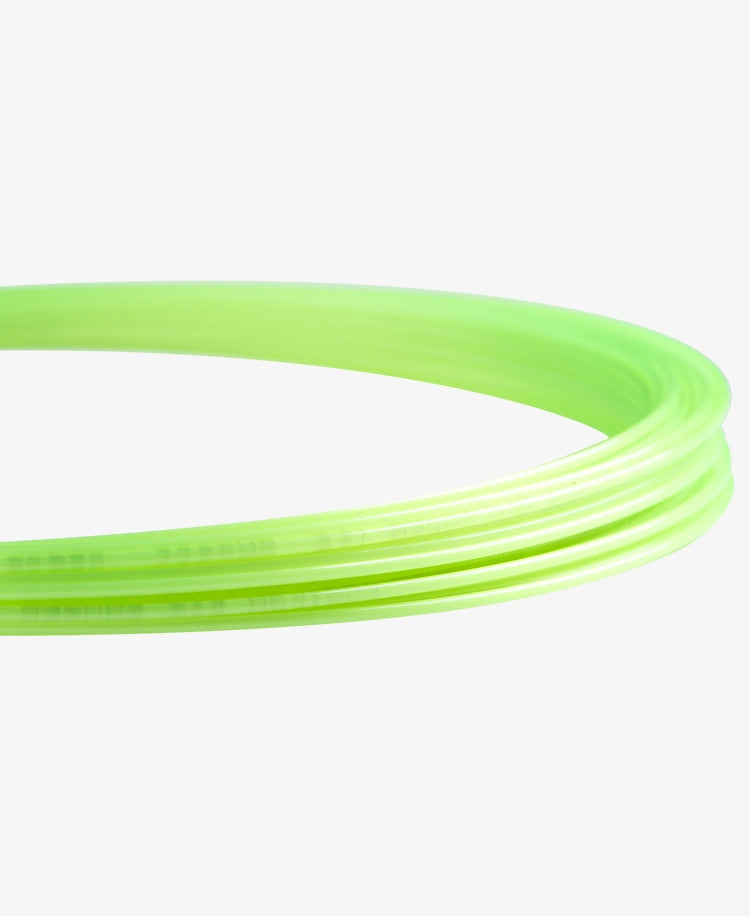 A set of Luxilon Alu Power 125 Tennis String in lime colour available for sale at GSM Sports.