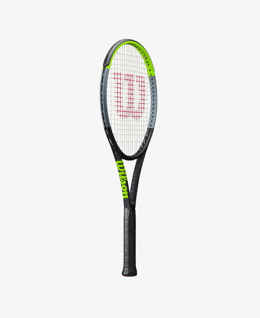 The Wilson Blade 100L V7 Tennis Racket available for sale at GSM Sports.      