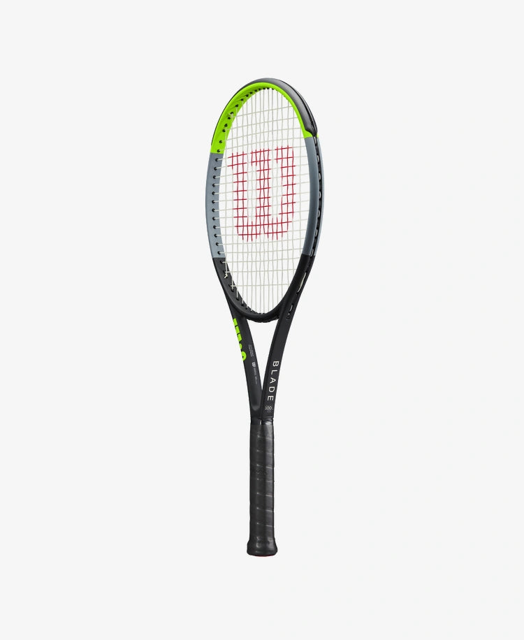 The Wilson Blade 100L V7 Tennis Racket available for sale at GSM Sports.