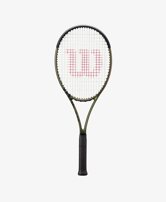 The Wilson Blade 98 (18x20) V8 Tennis Racket available for sale at GSM Sports.      