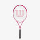 The Wilson Burn Pink 25 Tennis Racket available for sale at GSM Sports.