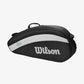  The Wilson Roger Federer Team 3 Pack Racket Bag in black available for sale at GSM Sports.