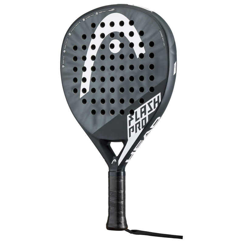 The Head Flash Pro 2023 Padel Racket in black available for sale at GSM Sports.    