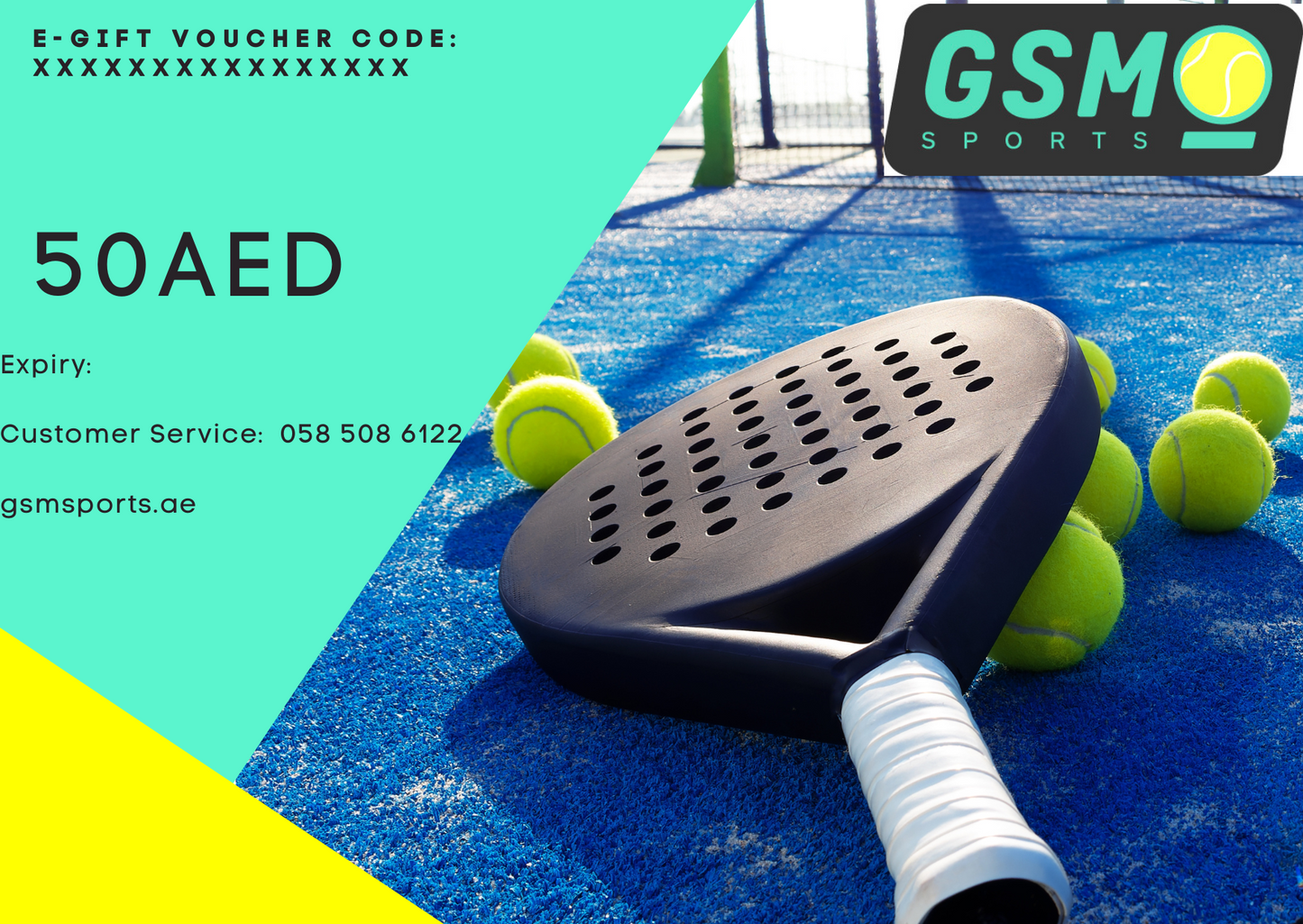 GSM Sports Gift Voucher available for sale in at GSM Sports