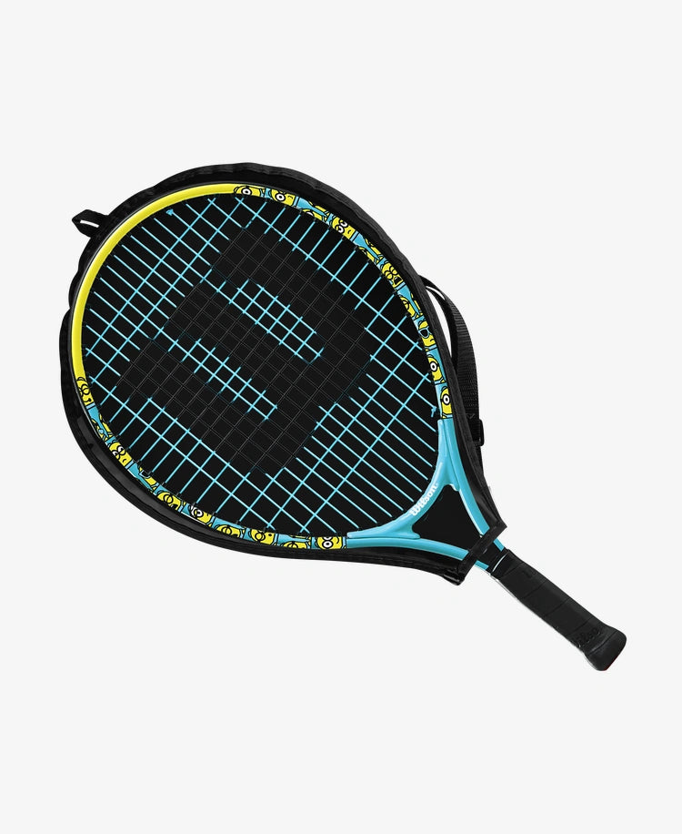 The Wilson Minions 2.0 Junior 19 Tennis Racket available for sale at GSM Sports.
