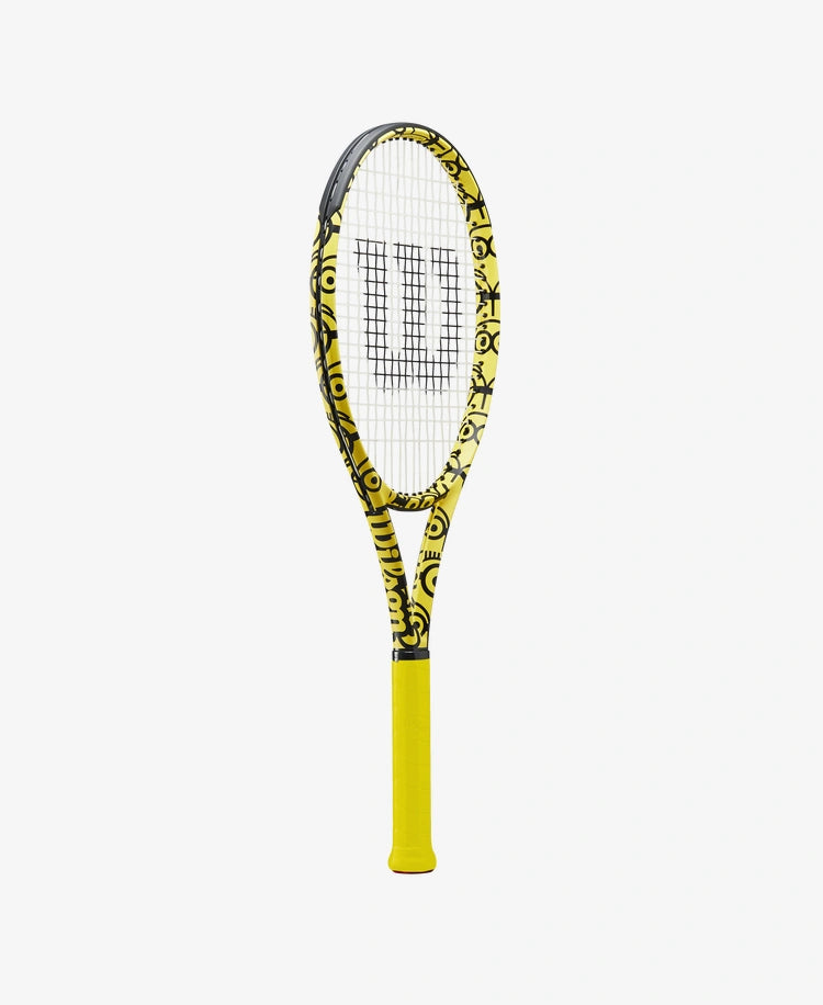 The Wilson Minions Ultra 100 Tennis Racket available for sale at GSM Sports.