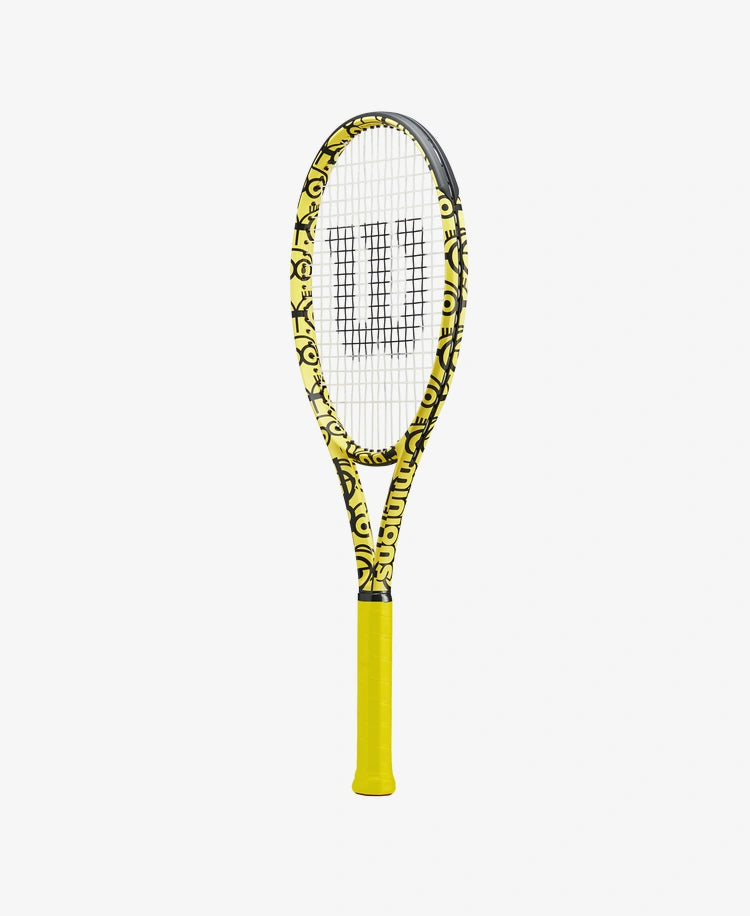 The Wilson Minions Ultra 100 Tennis Racket available for sale at GSM Sports.