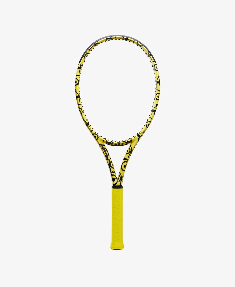 The Wilson Minions Ultra 100 Tennis Racket available for sale at GSM Sports.