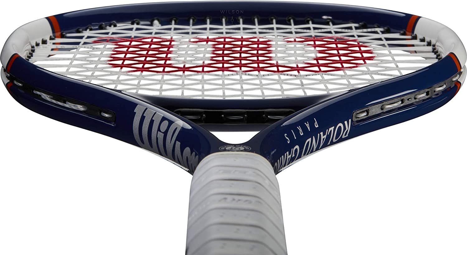 The Wilson Roland Garros Equipe HP Tennis Racket available for sale at GSM Sports.