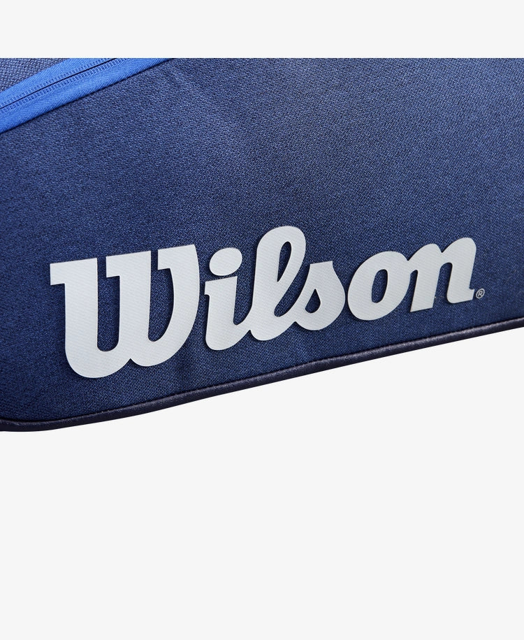 The Wilson Roland Garros Super Tour 15 Pack Racket Bag in blue available for sale at GSM Sports.