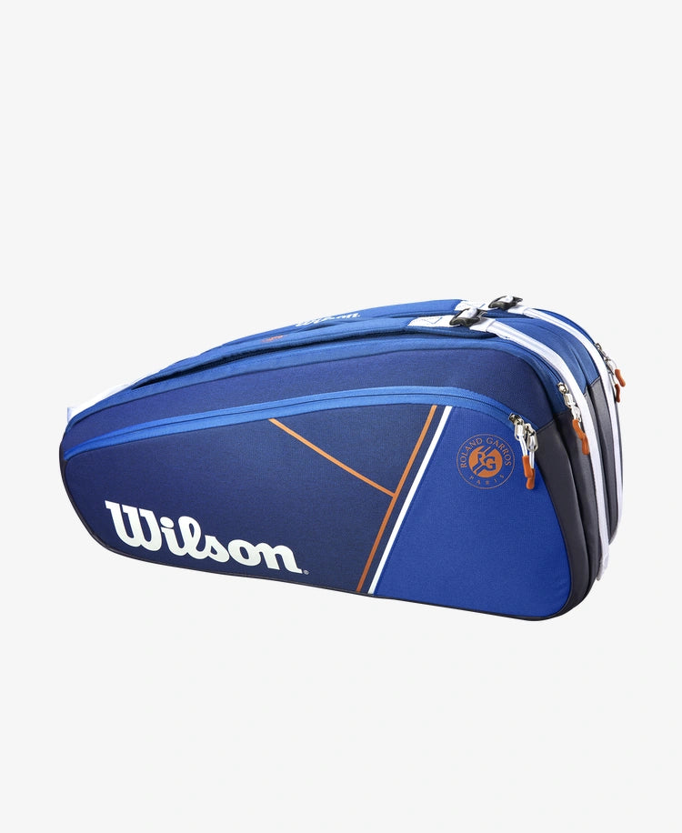 The Wilson Roland Garros Super Tour 9 Pack Racket Bag available for sale at GSM Sports.