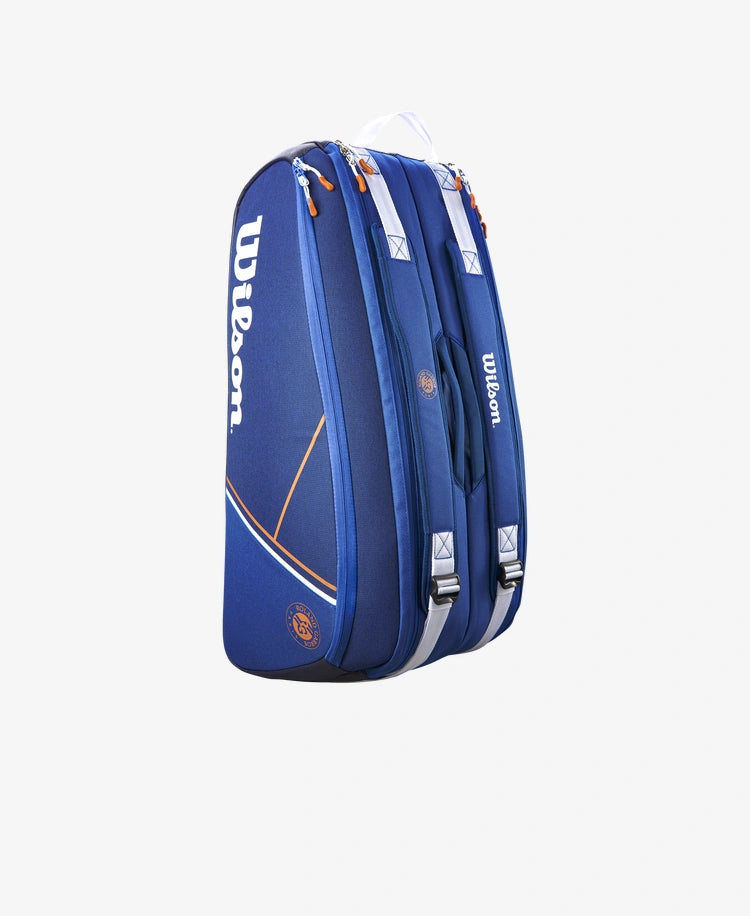 The Wilson Roland Garros Super Tour 9 Pack Racket Bag available for sale at GSM Sports.