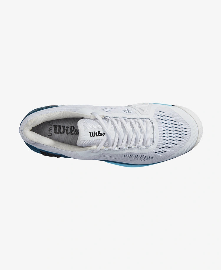 Wilson Rush Pro 4.0 Mens Tennis Shoe- White / Blue Coral / Blue Atoll