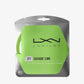 A set of Luxilon Savage 127 Tennis String in lime colour available for sale at GSM Sports.