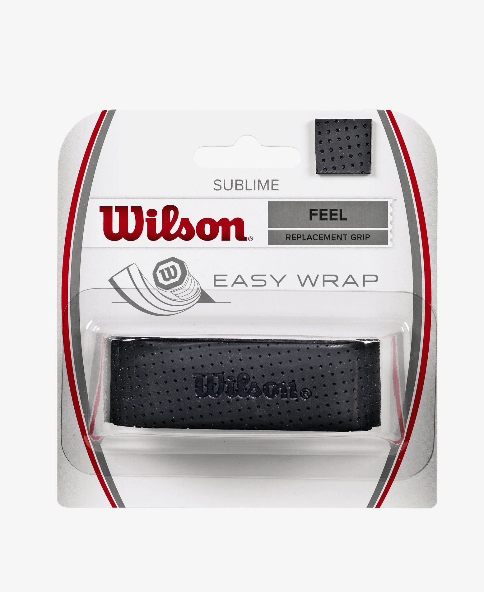 The Wilson Sublime Replacement Grip in black available for sale at GSM Sports.