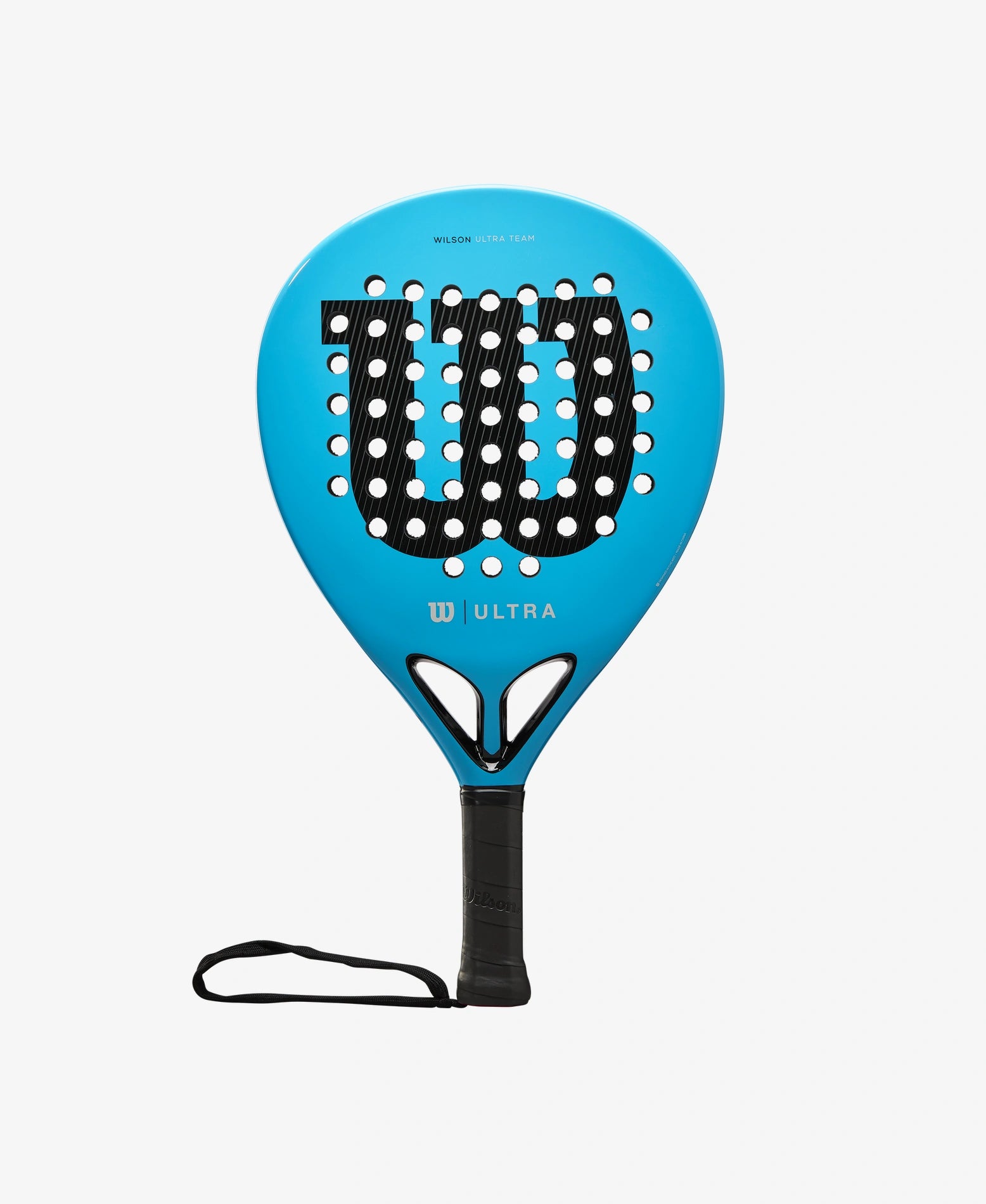 The Wilson Ultra Team V2 Padel Racket in bright blue and black colour which is available for sale at GSM Sports.    