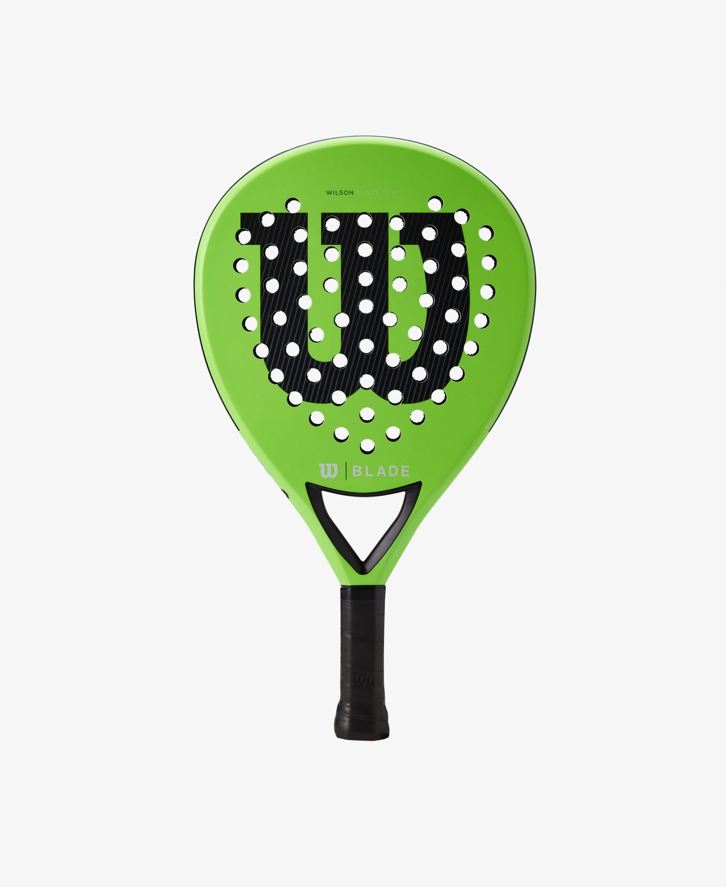 The Wilson Blade Team V2 Padel Racket in green which is available for sale at GSM Sports.    