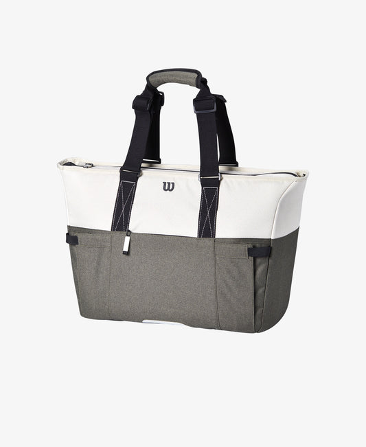 The Wilson Women's Tote Bag in cream, green and black available for sale at GSM Sports.    