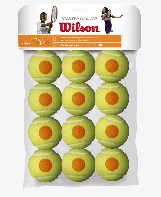 Wilson Starter Orange Ball- Pack of 12 - Tennis Balls