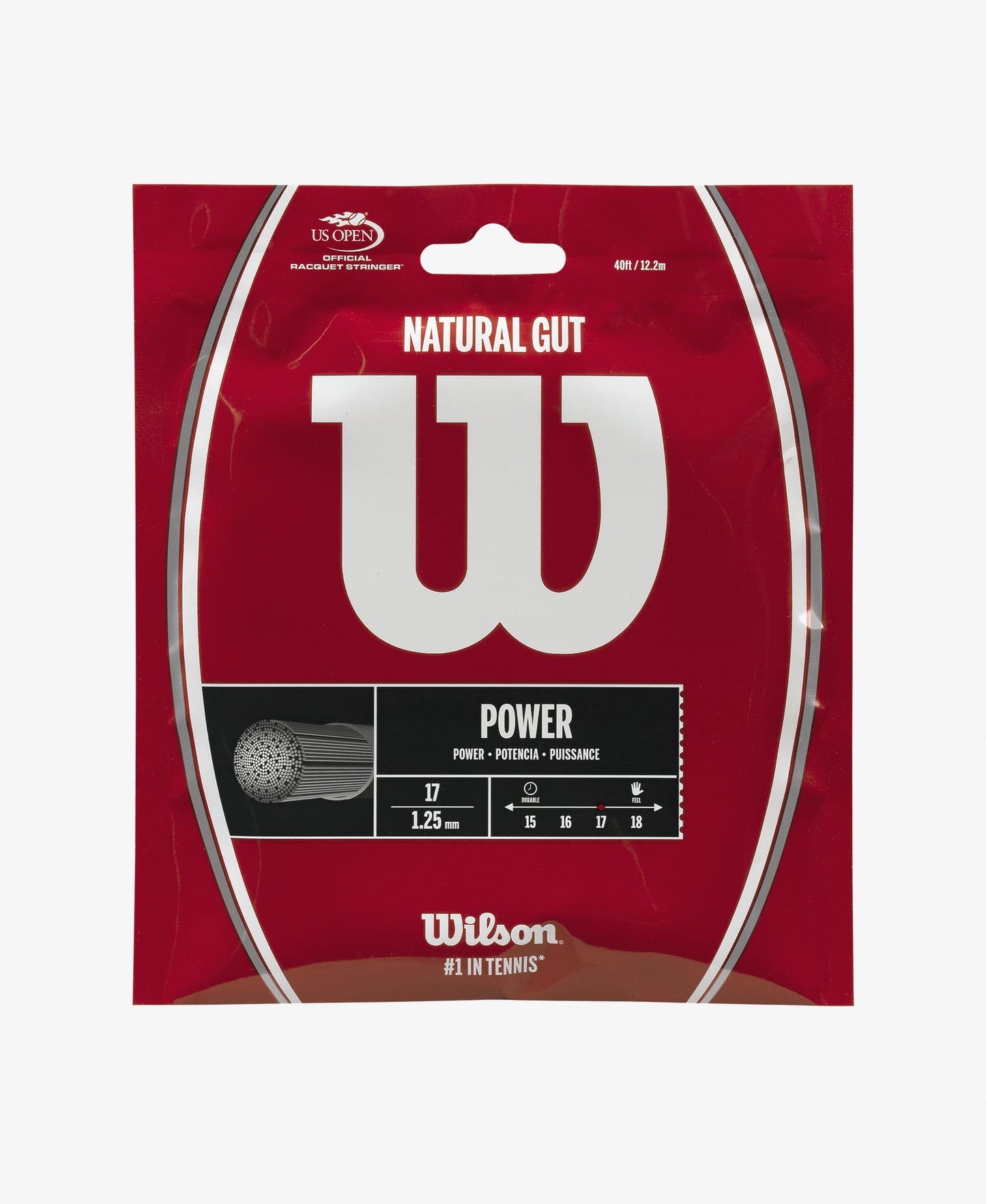 The Wilson Natural Gut 17 Tennis String-Set available for sale at GSM Sports