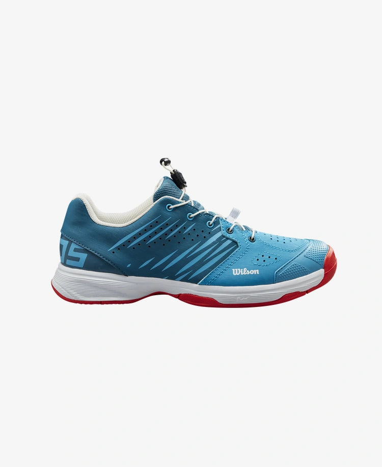 Wilson Kaos 2.0 QL Junior Tennis Shoes- China Blue / India Ink / Sulphur Spring