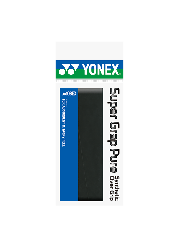 Yonex Super Grap Pure Badminton Grip in Black for sale at GSM Sports