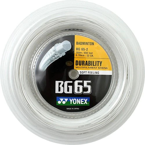 Yonex BG65 Badminton String 200 metre Reel for sale at GSM Sports