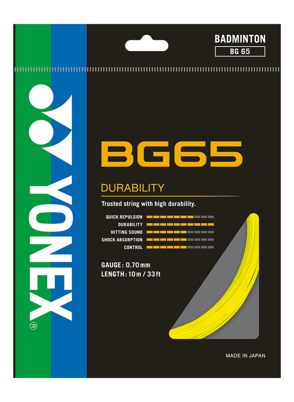 A Set of Yonex BG65 Badminton String for sale at GSM Sports