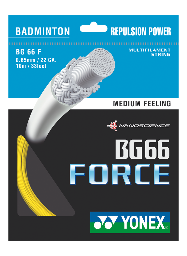 Yonex BG66 Force Badminton String Set for sale at GSM Sports