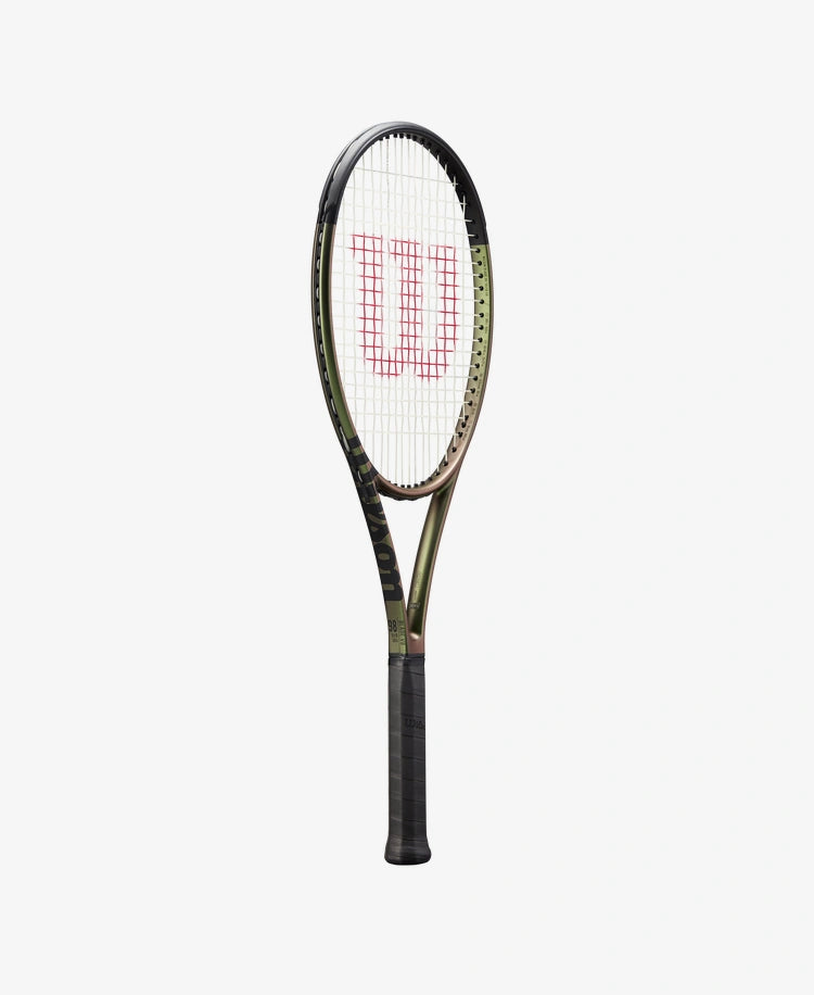 The Wilson Blade 98 (16x19) V8 Tennis Racket available for sale at GSM Sports. 