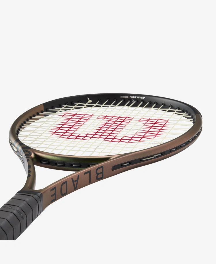 The Wilson Blade 98 (16x19) V8 Tennis Racket available for sale at GSM Sports.