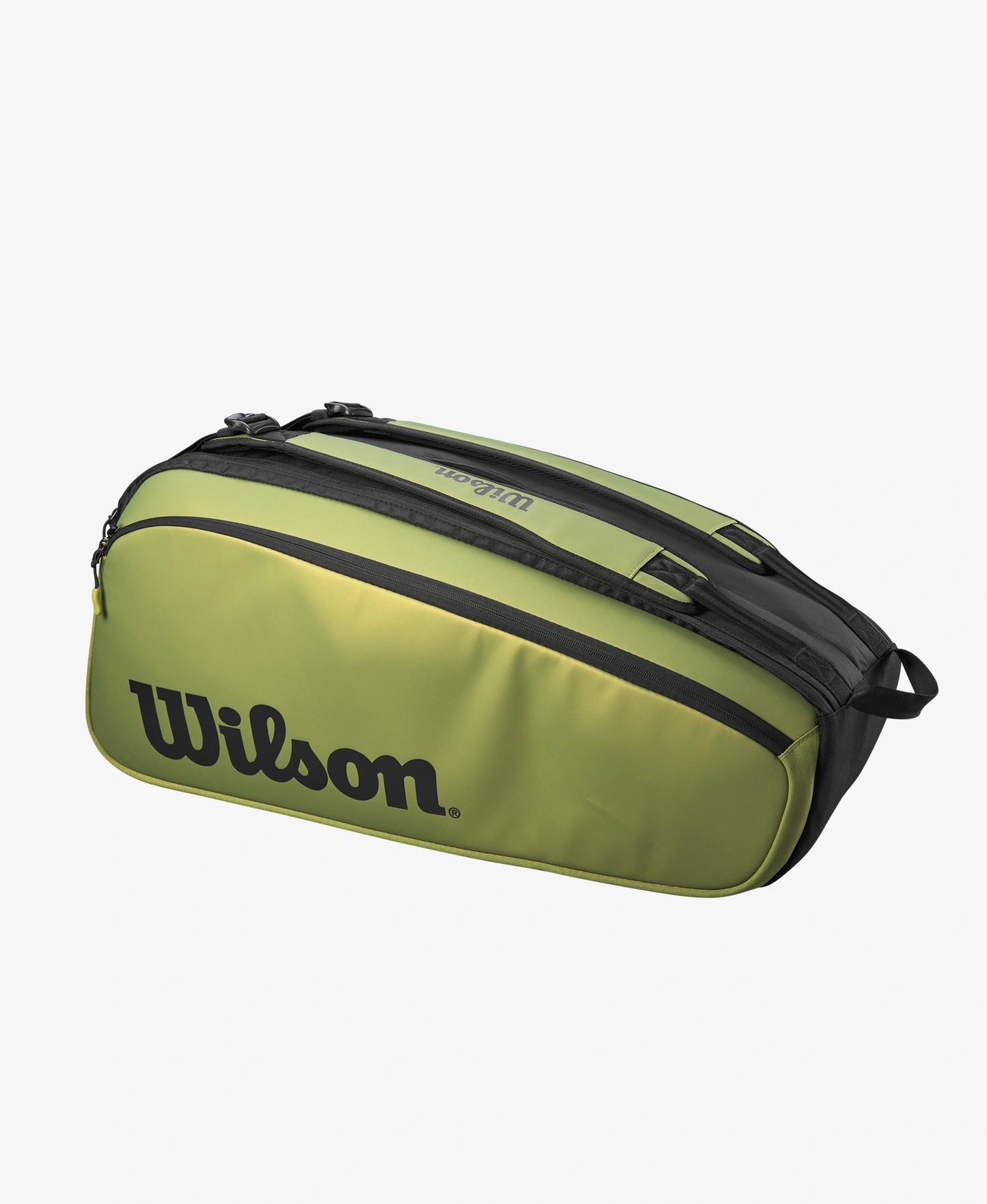The Wilson Blade V8 Super Tour 9 Pack Racket Bag available for sale at GSM Sports.    